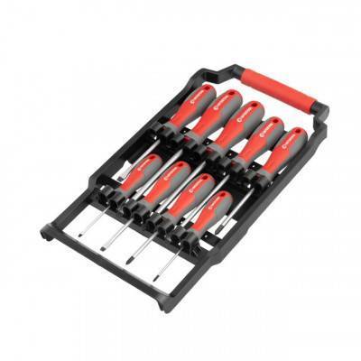 Будкрам купить Набор отверток 9 ед ( SL3.0*75мм, SL5.0*75мм, SL6.0*100мм, SL6.0*150мм, SL8.0*150мм, PH0*75мм, PH1*75мм, PH2*100мм, PH3*150мм) INTERTOOL VT-3349