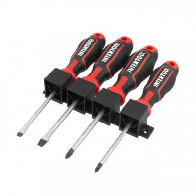 Будкрам купити Набор отверток 4 ед ( SL5.0*100мм, SL6.0*100мм, PH1*100мм, PH2*100мм), STORM INTERTOOL VT-3434