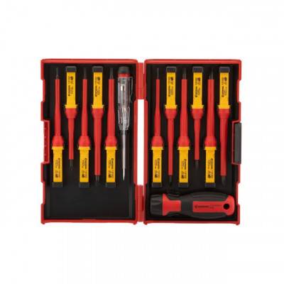 Будкрам купити Набор изолированных отверток с отверткой индикатором 14 ед VDE (SL0.5*3.0*100мм, SL0.8*4.0*100мм, SL1.0*5.5*100мм, SL1.2*6.5*100мм, PH1*80мм, PH2*100 INTERTOOL VT-3614 Набор изолированных отверток с отверткой индикатором 14 ед VDE (SL0.5*3.0*100мм, SL0.8*4.0*100мм, SL1.0*5.5*100мм, SL1.2*6.5*100мм, PH1*80мм, PH2*100 INTERTOOL VT-3614 2