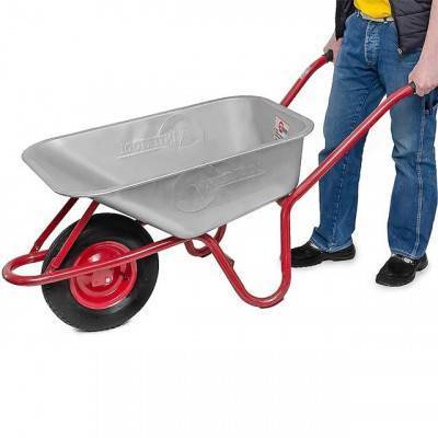 Будкрам купить Тачка садово-строительная, 85 л., 150 кг, 1 пневмоколесо с подшипником 15" (4.00-8). INTERTOOL WB-0813 Тачка садово-строительная, 85 л., 150 кг, 1 пневмоколесо с подшипником 15" (4.00-8). INTERTOOL WB-0813 2