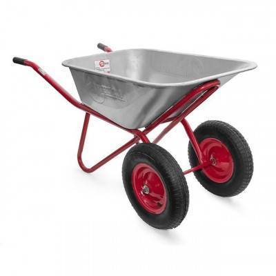 Будкрам купить Тачка садово-строительная, 85 л, 160 кг, 2 пневмоколеса с подшипником 15" (4.00-8). INTERTOOL WB-0825