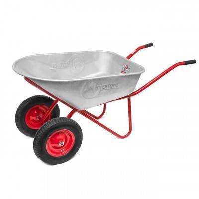 Будкрам купити Тачка садово-строительная, 100 л., 180 кг, 2 пневмоколеса с подшипником 15" (4.00-8). INTERTOOL WB-1025 Тачка садово-строительная, 100 л., 180 кг, 2 пневмоколеса с подшипником 15" (4.00-8). INTERTOOL WB-1025 2