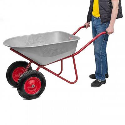 Будкрам купити Тачка садово-строительная, 100 л., 180 кг, 2 пневмоколеса с подшипником 15" (4.00-8). INTERTOOL WB-1025 Тачка садово-строительная, 100 л., 180 кг, 2 пневмоколеса с подшипником 15" (4.00-8). INTERTOOL WB-1025 3