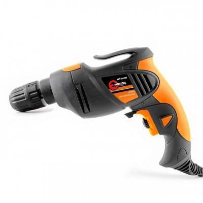 Будкрам купить Дрель 500 Вт, 0-3000 об/мин, 1.0-10 мм, самозажимной патрон, реверс INTERTOOL WT-0105