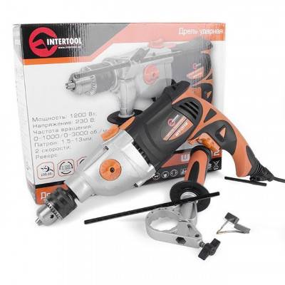 Будкрам купить Дрель ударная STORM 1200Вт, 2 скорости, 0-1000/0-3000об/мин, 1.5-13мм, алюминиевый корпус редуктора INTERTOOL WT-0112 Дрель ударная STORM 1200Вт, 2 скорости, 0-1000/0-3000об/мин, 1.5-13мм, алюминиевый корпус редуктора INTERTOOL WT-0112 7