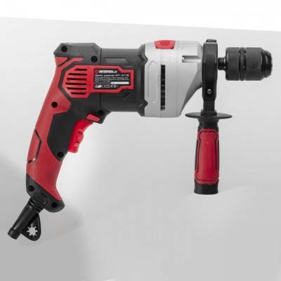 Будкрам купить Дрель ударная 900Вт, 0-2800об/мин,1.5-13мм, метал. корпус редуктора, быстрозажимной патрон INTERTOOL WT-0119 Дрель ударная 900Вт, 0-2800об/мин,1.5-13мм, метал. корпус редуктора, быстрозажимной патрон INTERTOOL WT-0119 5