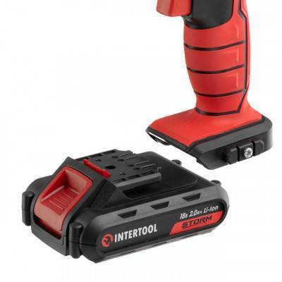 Будкрам купить Дрель-шуруповерт аккумуляторная Li-Ion 18 В, 25 Nm, 0-400/0-1500 об/мин, 2x2.0 Ач, быстрая зарядка 1 ч, съемный патрон INTERTOOL WT-0317 Дрель-шуруповерт аккумуляторная Li-Ion 18 В, 25 Nm, 0-400/0-1500 об/мин, 2x2.0 Ач, быстрая зарядка 1 ч, съемный патрон INTERTOOL WT-0317 6