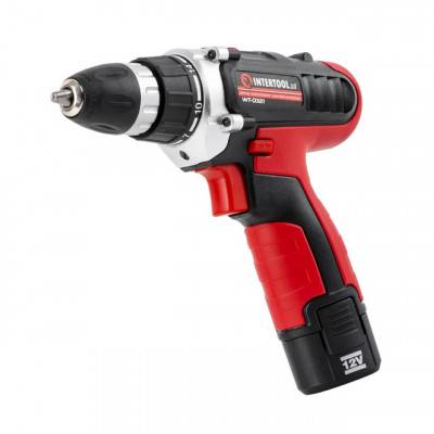 Будкрам купити Дрель-шуруповерт аккумуляторная, Li-Ion 12В, 18Nm,1.3 Ач, 2 скорости, 0-400/0-1500об/мин, 2 аккумулятора, 1 час. зарядка INTERTOOL WT-0321 Дрель-шуруповерт аккумуляторная, Li-Ion 12В, 18Nm,1.3 Ач, 2 скорости, 0-400/0-1500об/мин, 2 аккумулятора, 1 час. зарядка INTERTOOL WT-0321 2