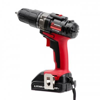 Будкрам купить Дрель-шуруповерт аккумуляторная, Li-Ion 18В, 35Nm,1.5 Ач, 2 скорости, 0-400/0-1500об/мин, 2 аккумулятора, 1 час. зарядка INTERTOOL WT-0328 Дрель-шуруповерт аккумуляторная, Li-Ion 18В, 35Nm,1.5 Ач, 2 скорости, 0-400/0-1500об/мин, 2 аккумулятора, 1 час. зарядка INTERTOOL WT-0328 5