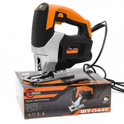 Будкрам купити Электролобзик, 450 Вт, 500-3000ход/мин, угол 90-45, глубина распила 55мм INTERTOOL WT-0445 Электролобзик, 450 Вт, 500-3000ход/мин, угол 90-45, глубина распила 55мм INTERTOOL WT-0445 6