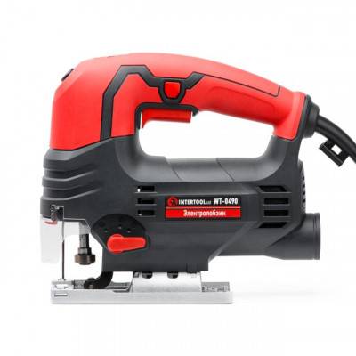 Будкрам купить Электролобзик 810 Вт, 800-2900 ход/мин,бесключевой патрон, макс.гл.распила 80 мм, алюминиевая платформа, led-подсветка INTERTOOL WT-0490