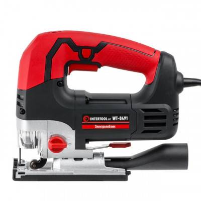 Будкрам купить Электролобзик 900 Вт, 1000-3000 ход/мин,бесключевой патрон, макс.гл.распила 120мм, алюминиевая платформа, led-подсветка INTERTOOL WT-0491