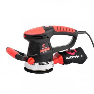 Будкрам купить Шлифмашина эксцентриковая, 480 Вт, 4000-14000 об/мин, 125 мм, ход эксцентрика 2.3 мм. INTERTOOL WT-0542