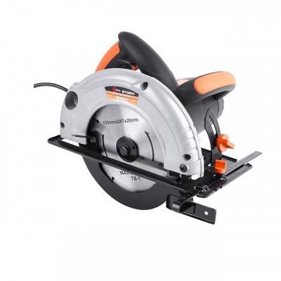 Будкрам купити Пила дисковая STORM, 1200 Вт, 4600 об/мин, угол 90-45, глубина распила 63-38 мм, диск 20 ммx185 мм INTERTOOL WT-0614