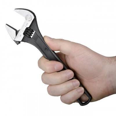 Будкрам купить Ключ разводной 200мм, Cr-V, черный, фосфатированный, INTERTOOL XT-0058