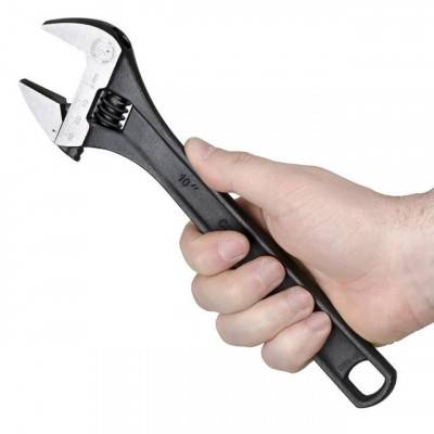 Будкрам купить Ключ разводной 250мм, Cr-V, черный, фосфатированный, INTERTOOL XT-0060