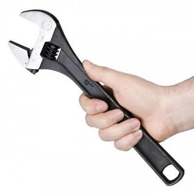 Будкрам купить Ключ разводной 300мм, Cr-V, черный, фосфатированный, INTERTOOL XT-0062