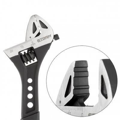 Будкрам купить Ключ разводной 150мм кованный, рукоятка TPR, HRC 40~50, Cr-V STORM INTERTOOL XT-0070 Ключ разводной 150мм кованный, рукоятка TPR, HRC 40~50, Cr-V STORM INTERTOOL XT-0070 3