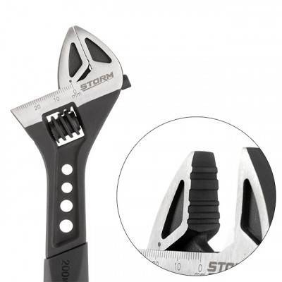 Будкрам купить Ключ разводной 200мм кованный, рукоятка TPR, HRC 40~50, Cr-V STORM INTERTOOL XT-0075 Ключ разводной 200мм кованный, рукоятка TPR, HRC 40~50, Cr-V STORM INTERTOOL XT-0075 3