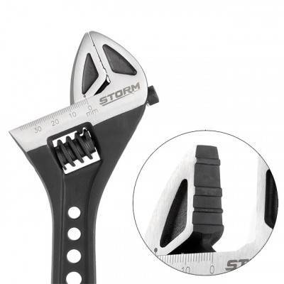 Будкрам купить Ключ разводной 300мм кованный, рукоятка TPR, HRC 40~50, Cr-V STORM INTERTOOL XT-0085 Ключ разводной 300мм кованный, рукоятка TPR, HRC 40~50, Cr-V STORM INTERTOOL XT-0085 3