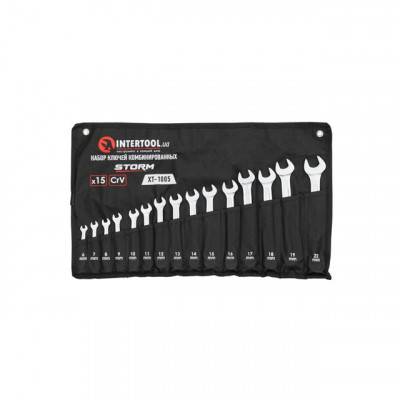Будкрам купити Набор ключей комбинированных 15шт. 6-19,22 мм; PROF, DIN3113, STORM INTERTOOL XT-1005