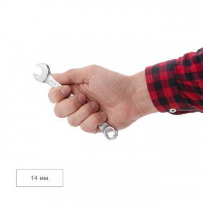 Будкрам купить Ключ комбинированный 14 мм Cr-V, покрытие сатин-хром; PROF DIN3113 INTERTOOL XT-1014 Ключ комбинированный 14 мм Cr-V, покрытие сатин-хром; PROF DIN3113 INTERTOOL XT-1014 4