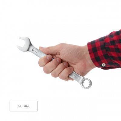 Будкрам купить Ключ комбинированный 20мм Cr-V, покрытие сатин-хром; PROF DIN3113 INTERTOOL XT-1020 Ключ комбинированный 20мм Cr-V, покрытие сатин-хром; PROF DIN3113 INTERTOOL XT-1020 4