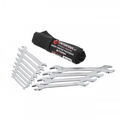 Будкрам купить Набор рожковых ключей 12шт. 6-32мм Cr-V, покрытие сатин-хром; DIN3110, STORM INTERTOOL XT-1103 Набор рожковых ключей 12шт. 6-32мм Cr-V, покрытие сатин-хром; DIN3110, STORM INTERTOOL XT-1103 3