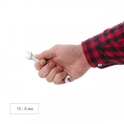 Будкрам купити Ключ рожковый 8-10мм Cr-V, покрытие сатин-хром; PROF DIN3113 INTERTOOL XT-1109 Ключ рожковый 8-10мм Cr-V, покрытие сатин-хром; PROF DIN3113 INTERTOOL XT-1109 4