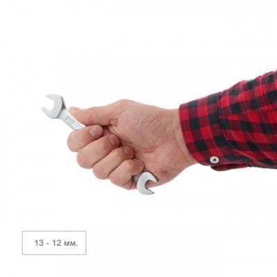 Будкрам купить Ключ рожковый 12-13мм Cr-V, покрытие сатин-хром; PROF DIN3113 INTERTOOL XT-1112 Ключ рожковый 12-13мм Cr-V, покрытие сатин-хром; PROF DIN3113 INTERTOOL XT-1112 4