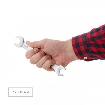 Будкрам купити Ключ рожковый 16-17мм Cr-V, покрытие сатин-хром; PROF DIN3113 INTERTOOL XT-1116 Ключ рожковый 16-17мм Cr-V, покрытие сатин-хром; PROF DIN3113 INTERTOOL XT-1116 4