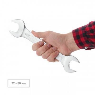 Будкрам купить Ключ рожковый 30-32мм Cr-V, покрытие сатин-хром; PROF DIN3113 INTERTOOL XT-1130 Ключ рожковый 30-32мм Cr-V, покрытие сатин-хром; PROF DIN3113 INTERTOOL XT-1130 4