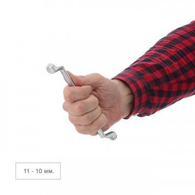 Будкрам купити Ключ накидной 10-11 мм Cr-V, покрытие сатин-хром; PROF DIN3113 INTERTOOL XT-1210 Ключ накидной 10-11 мм Cr-V, покрытие сатин-хром; PROF DIN3113 INTERTOOL XT-1210 4