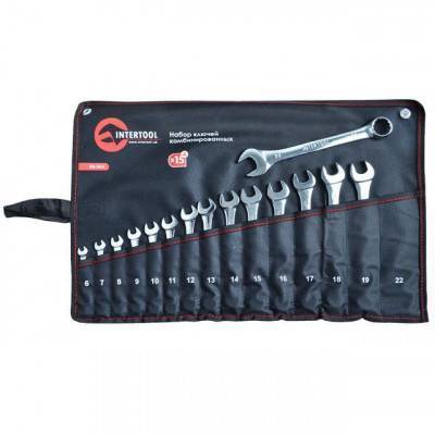 Будкрам купити Набор комбинированных ключей 15 шт. INTERTOOL XT-1514
