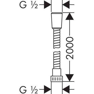 Будкрам купити Шланг для душа Hansgrohe Metaflex 28264000 Шланг для душа Hansgrohe Metaflex 28264000 2