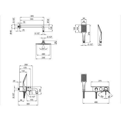 Будкрам купити Душова система Qtap BLA 1111 Душова система Qtap BLA 1111 2