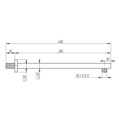 Будкрам купить Кронштейн для верхнего душа Qtap 0010 CRM Кронштейн для верхнего душа Qtap 0010 CRM 2