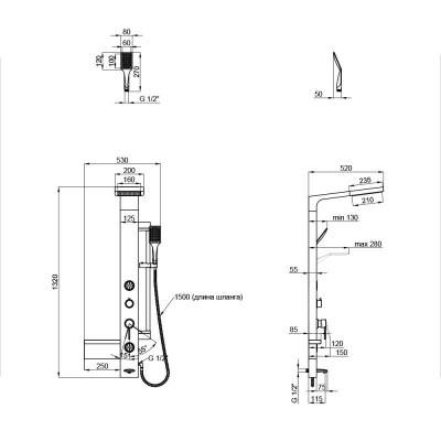 Будкрам купить Душевая панель Qtap WHI 1114 Душевая панель Qtap WHI 1114 2
