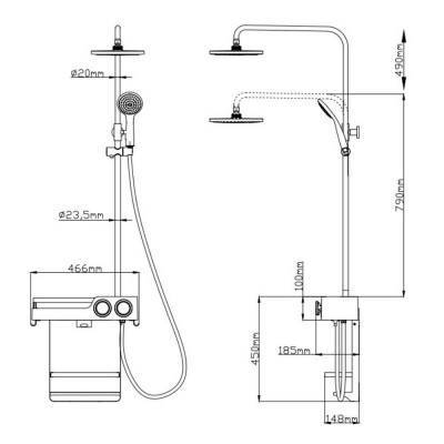 Будкрам купити Душова система Qtap WHI 1115 Душова система Qtap WHI 1115 2
