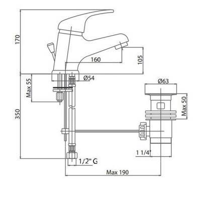 Будкрам купить Смеситель для раковины Bianchi Star LVBSTR2018STRSACRM Смеситель для раковины Bianchi Star LVBSTR2018STRSACRM 2