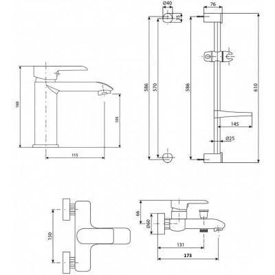 Будкрам купить Набор смесителей Bianchi Joy KIT2021SMCRM Набор смесителей Bianchi Joy KIT2021SMCRM 2