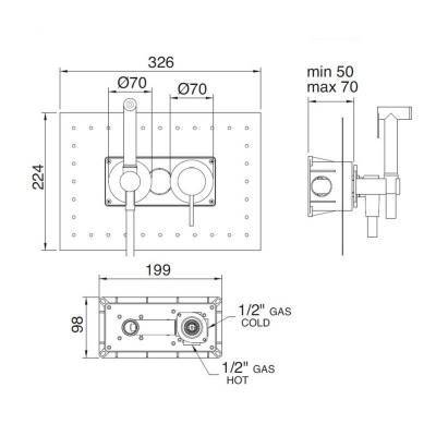 Будкрам купить Набор для гигиенического душа со смесителем Bianchi Style INDSTY223000CRM Набор для гигиенического душа со смесителем Bianchi Style INDSTY223000CRM 2