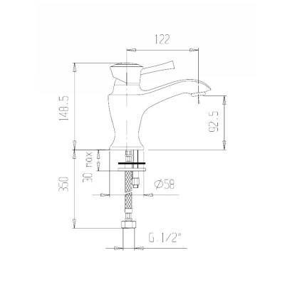 Будкрам купить Смеситель для раковины Bianchi Burlesque LVBBRL2002500IAORO Смеситель для раковины Bianchi Burlesque LVBBRL2002500IAORO 2