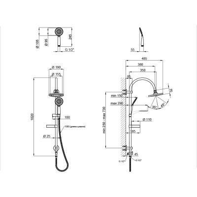 Будкрам купити Душова стійка Qtap CRM 1002 Душова стійка Qtap CRM 1002 2