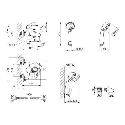 Будкрам купить Смеситель для ванны Qtap Light CRM 006 Смеситель для ванны Qtap Light CRM 006 2