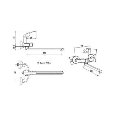 Будкрам купить Смеситель для ванны Qtap Smart CRM 005 New Смеситель для ванны Qtap Smart CRM 005 New 2