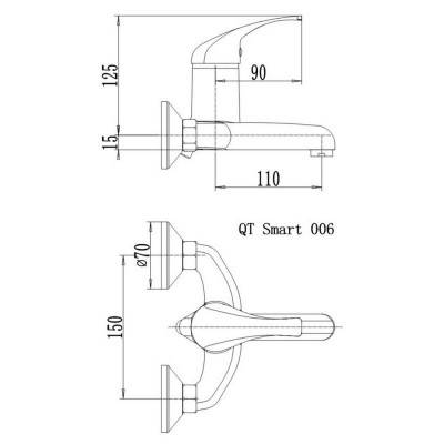 Будкрам купить Смеситель для ванны Qtap Smart CRM 006 Смеситель для ванны Qtap Smart CRM 006 2
