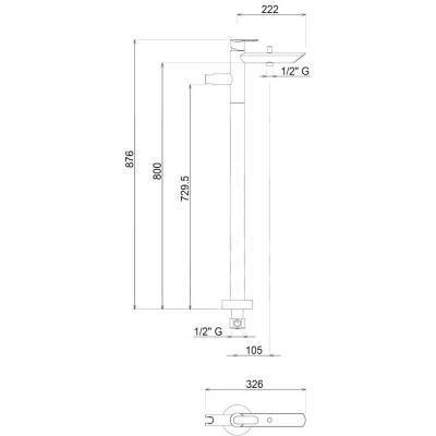 Будкрам купить Смеситель для ванны Bianchi Dream VSCDRM2240CRM Смеситель для ванны Bianchi Dream VSCDRM2240CRM 2