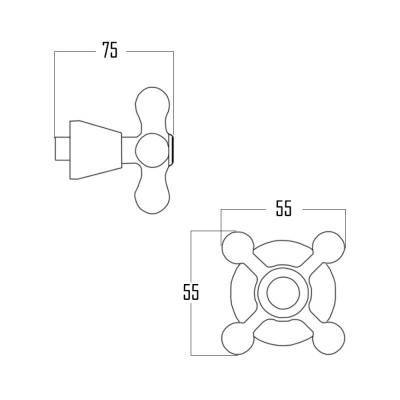 Будкрам купить Кран-букса Qtap Classic M12K CRM резина 1/2" с ручкой Mayfair (пара) Кран-букса Qtap Classic M12K CRM резина 1/2" с ручкой Mayfair (пара) 2