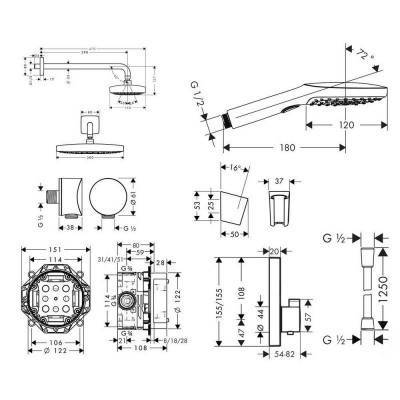 Будкрам купити Душова система Hansgrohe Raindance Select E 27296000 Душова система Hansgrohe Raindance Select E 27296000 2